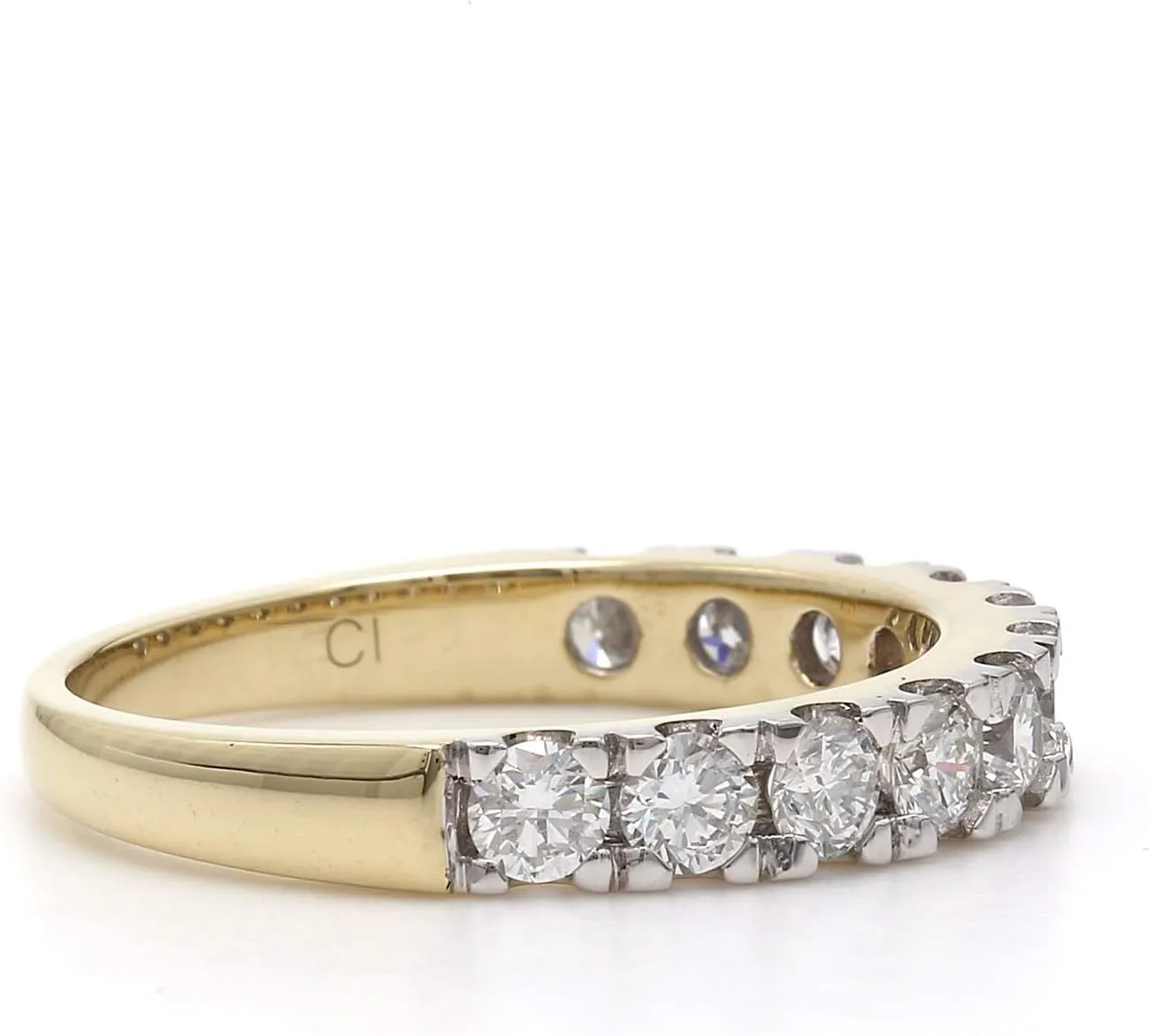 14k Yellow Gold Lab-Grown Diamond Wedding Band Ring