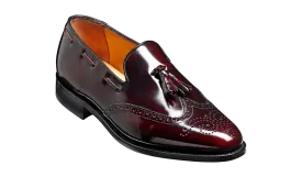 Barker Clive  Classic Wing Cap Loafer -Hi Shine Burgundy