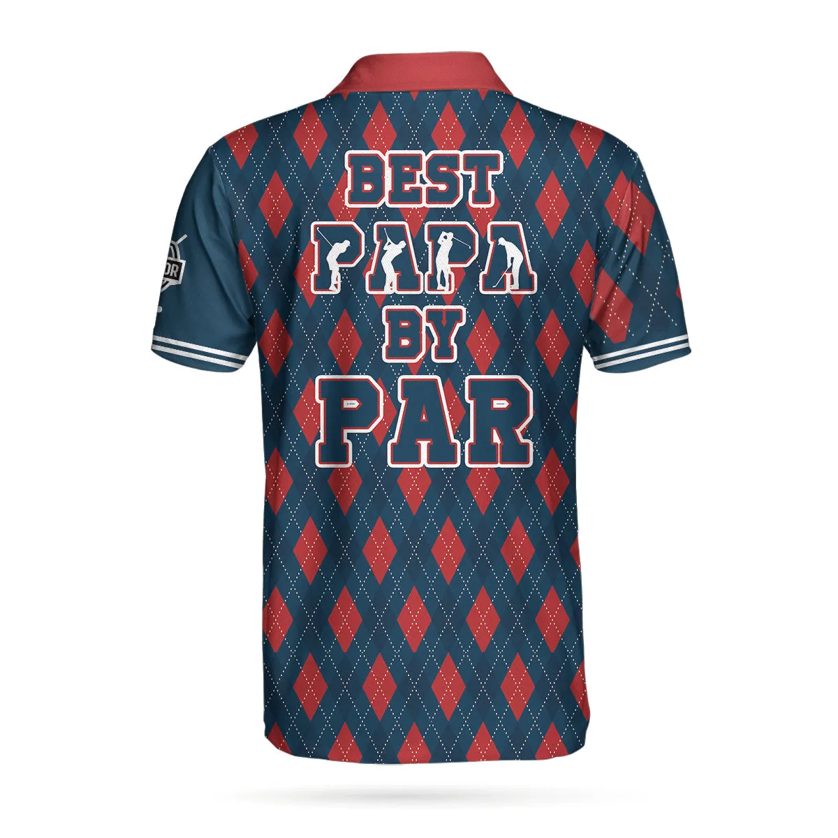 Best Papa By Par Argyle Pattern Custom Polo Shirt, Personalized Polo Shirt, Best Golf Shirt For Men Coolspod