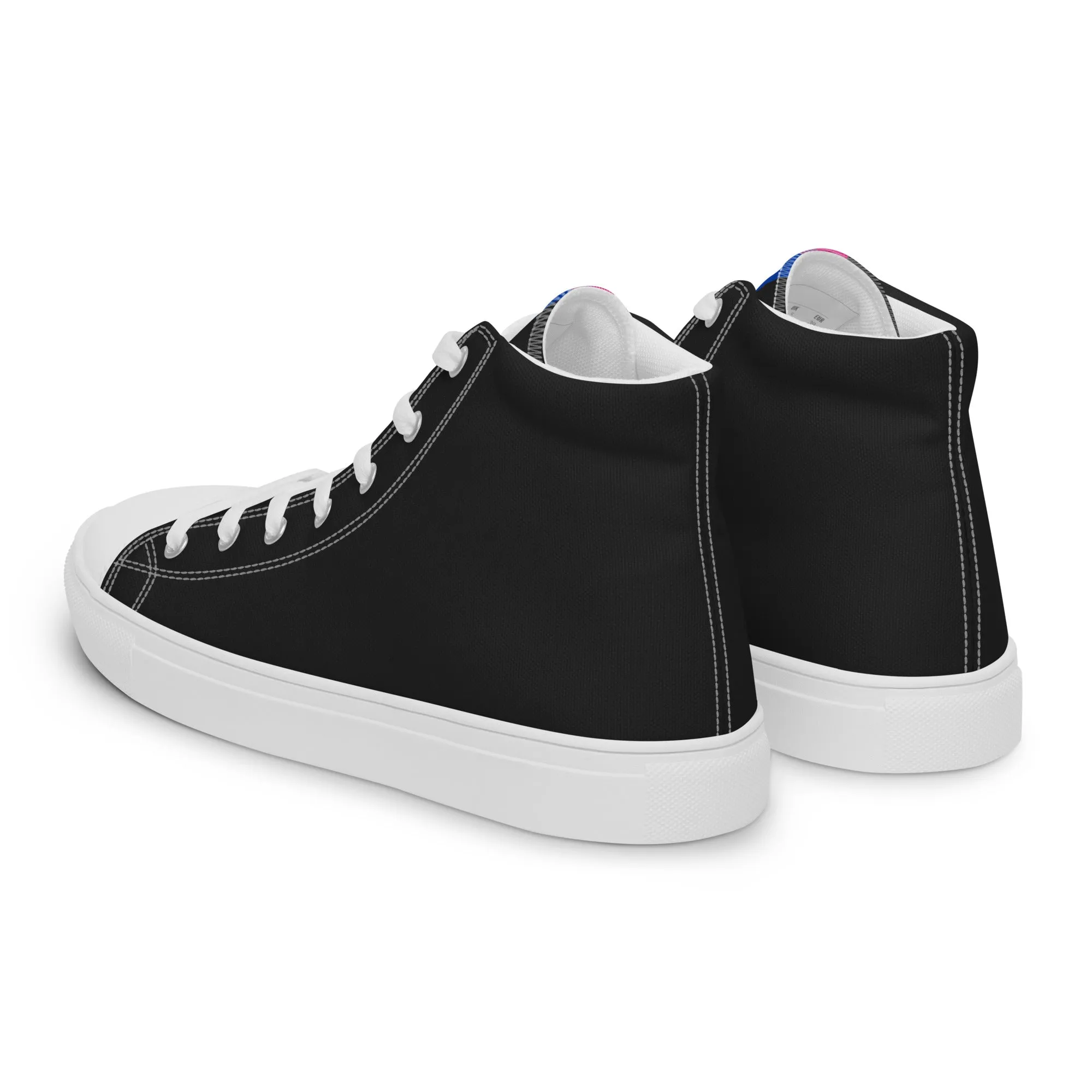 Bi Pride Black High Top Trainers (male sizes)