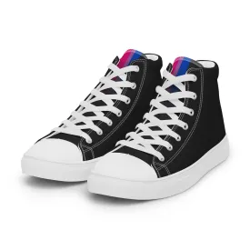 Bi Pride Black High Top Trainers (male sizes)