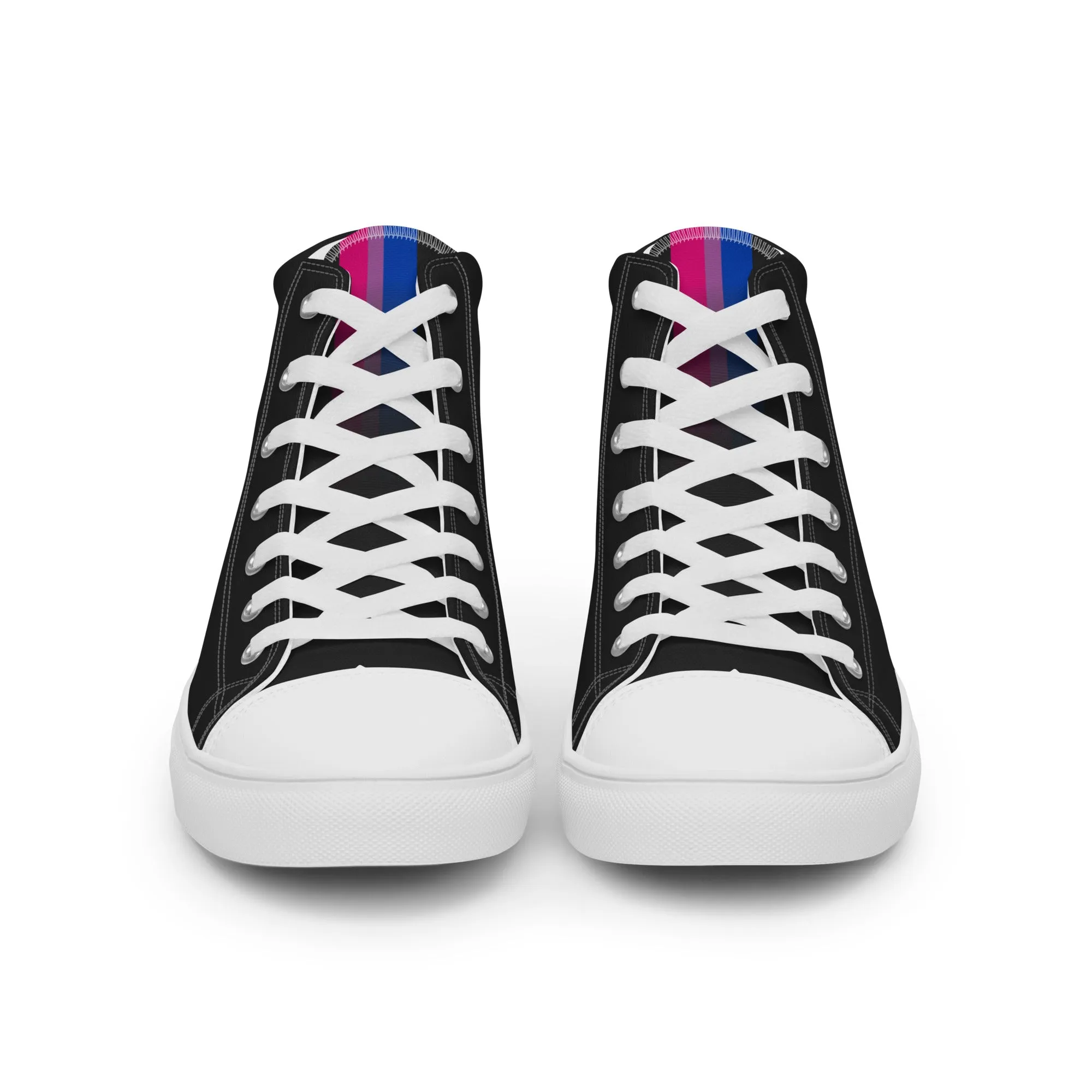 Bi Pride Black High Top Trainers (male sizes)