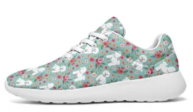 Bichon Frise Flower Athletic Sneakers