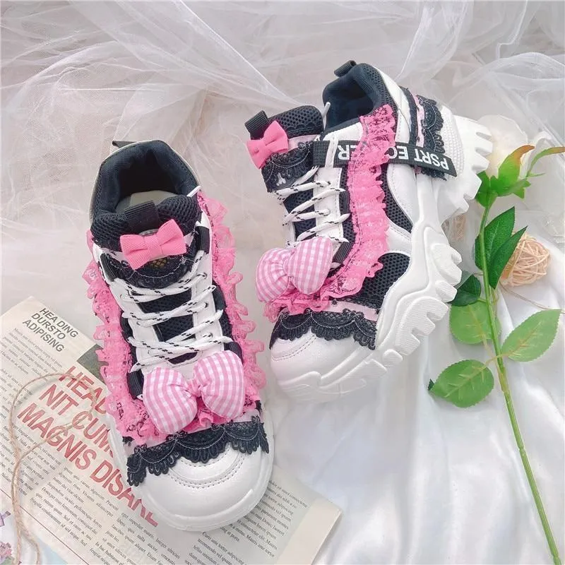 Black & Pink Baby Doll Sneakers