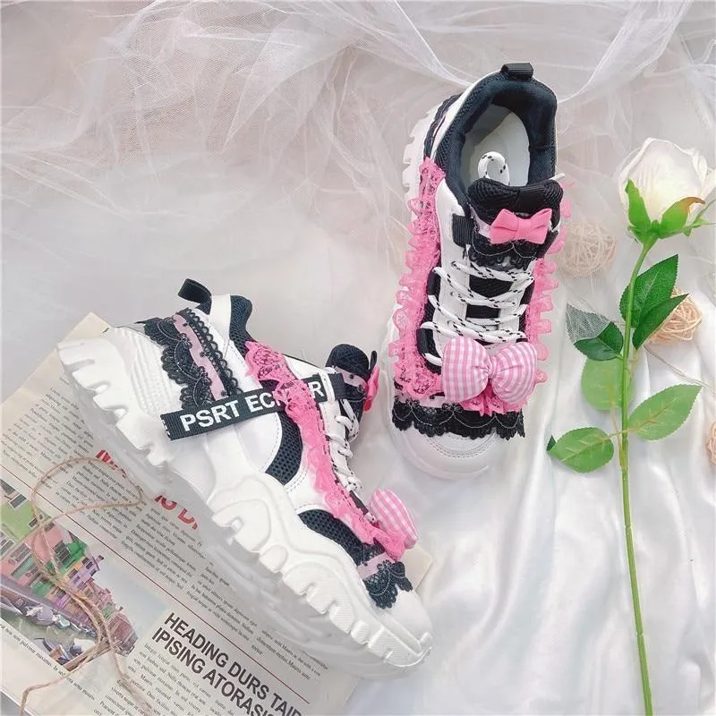 Black & Pink Baby Doll Sneakers