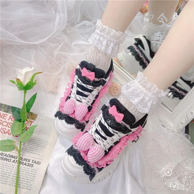 Black & Pink Baby Doll Sneakers