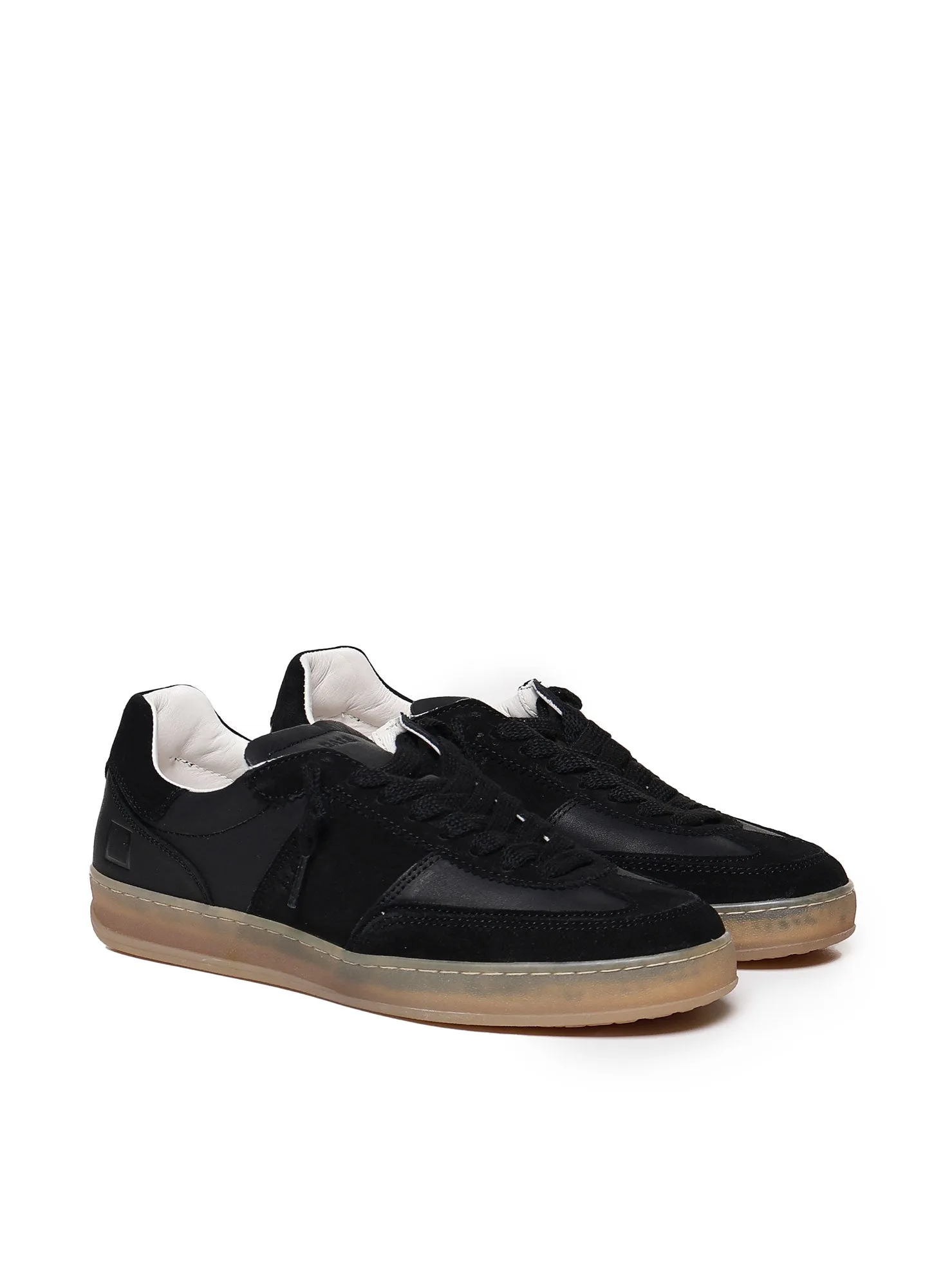 Black Calfskin Sporty Sneakers