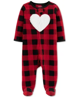 Carter's Girls' Casual Pants Plaid  Buffalo Plaid Ruffle-Trim Tunic & Velour Leggings Red Size 9 Months