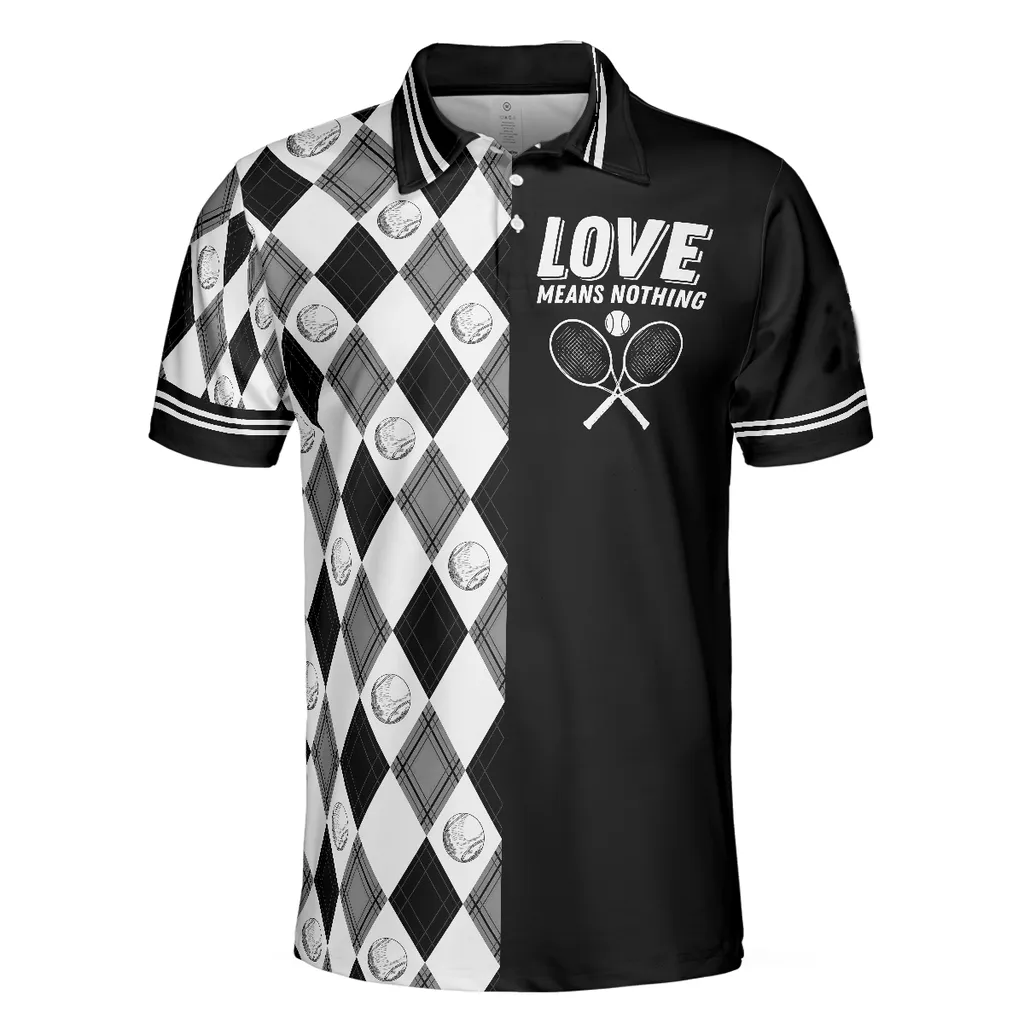 Coolspod Tennis Love Means Nothing All Over Printed 3D Polo Shirt, Perfect Gift for Tennis Lovers