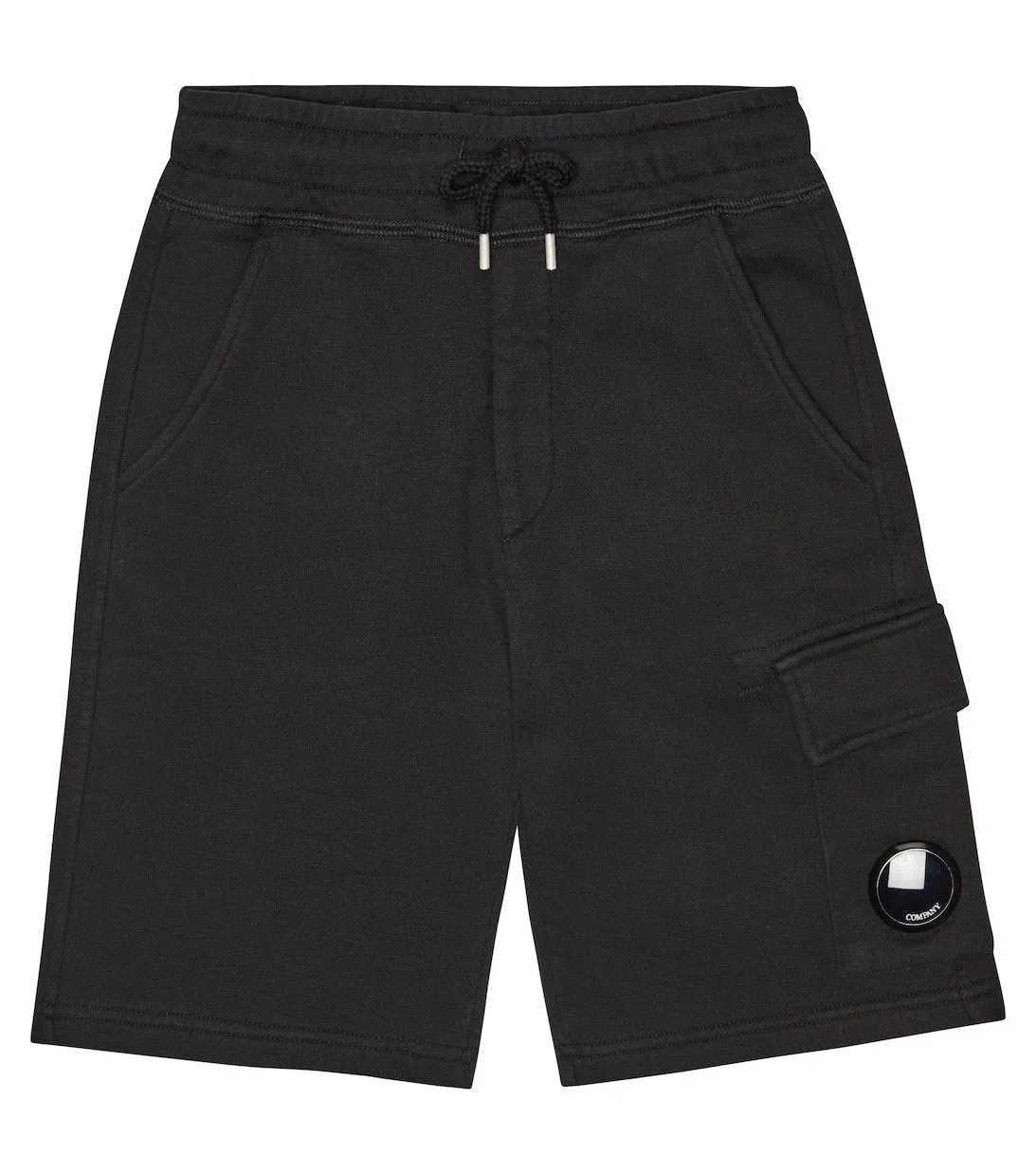 Cotton jersey shorts with C logo. COMPANY KIDS, black