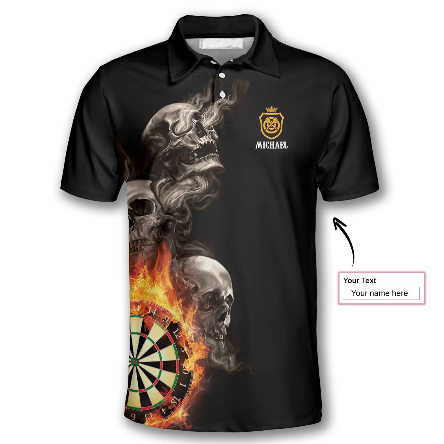 Darts Hello Darkness My Old Friend Custom Darts Shirts for Men, Dart Fire Shirt