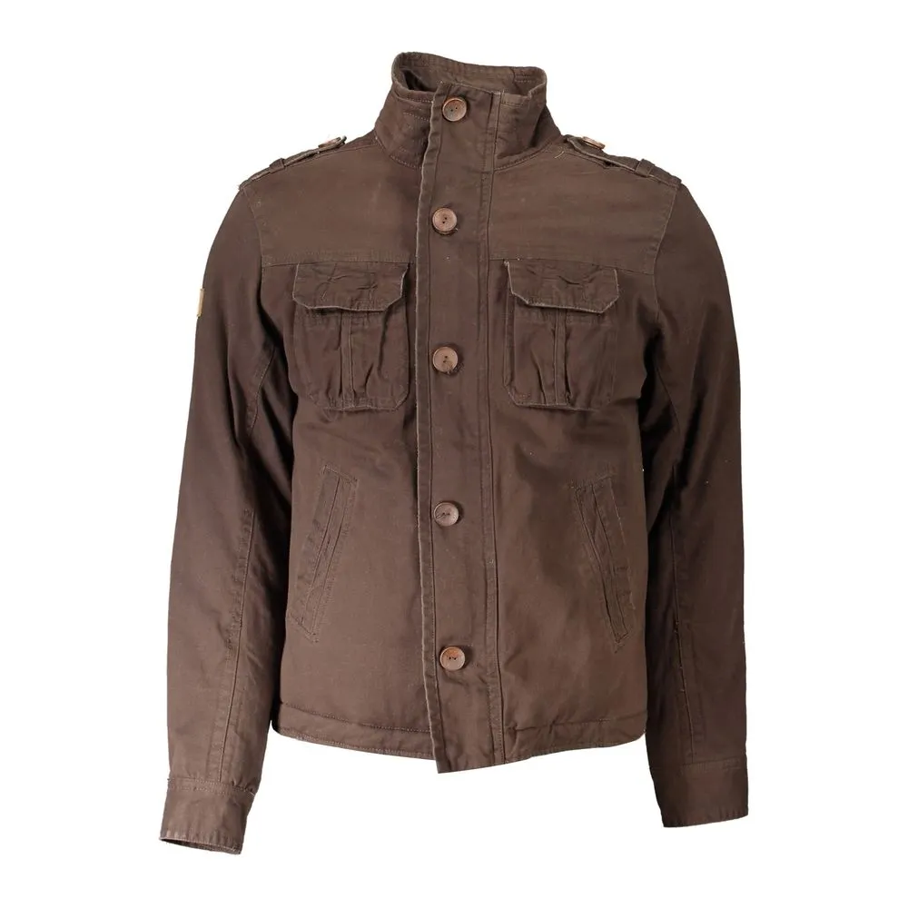 Eddy Wood Brown Polyester Jacket