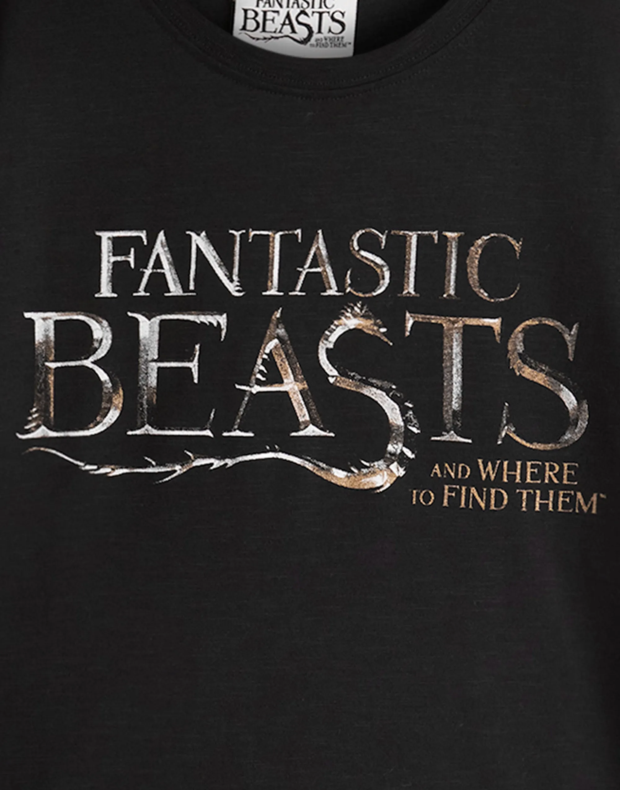 Fantastic Beasts And Where To Find Them Boys Black Short Sleeved T-Shirt