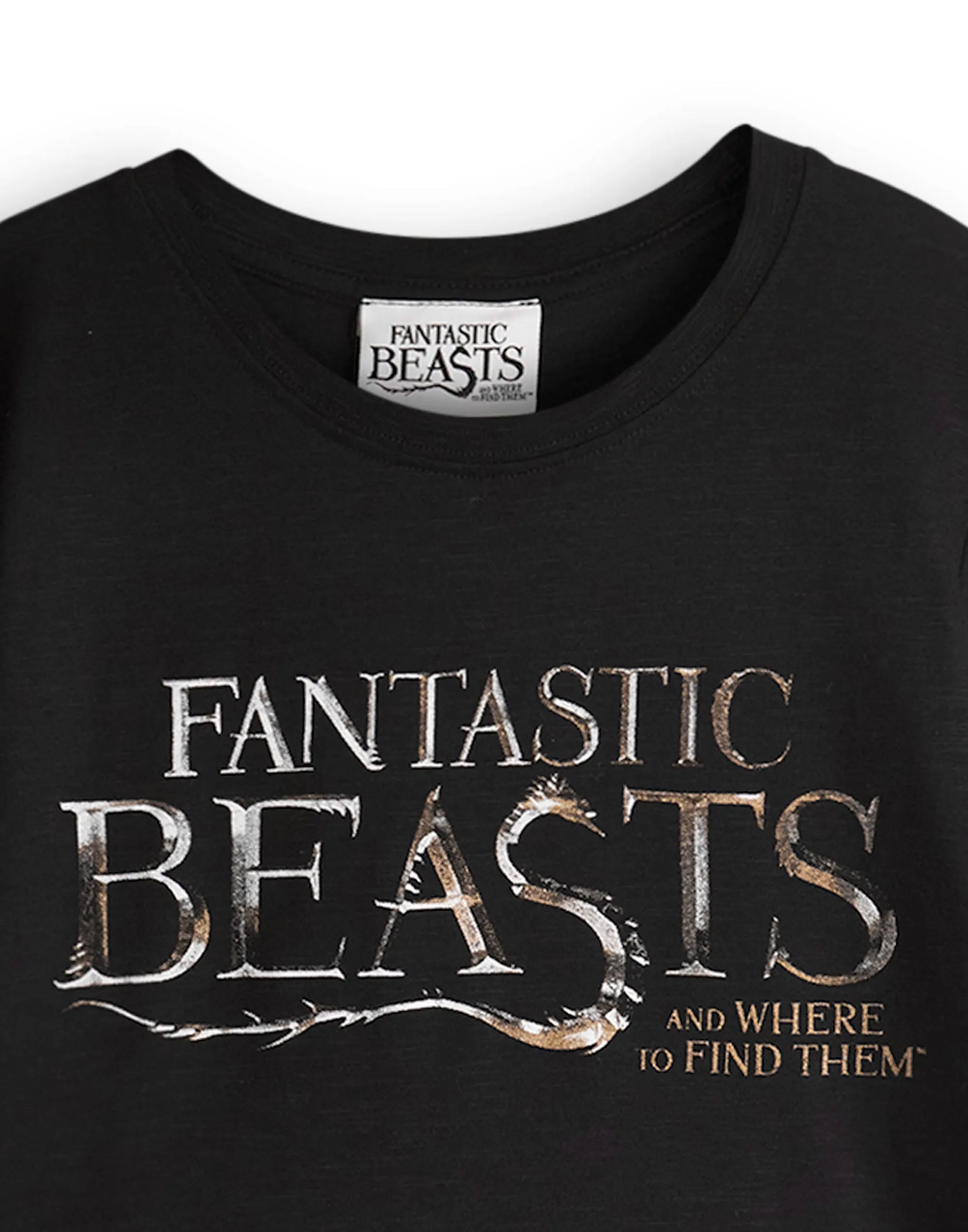 Fantastic Beasts And Where To Find Them Boys Black Short Sleeved T-Shirt