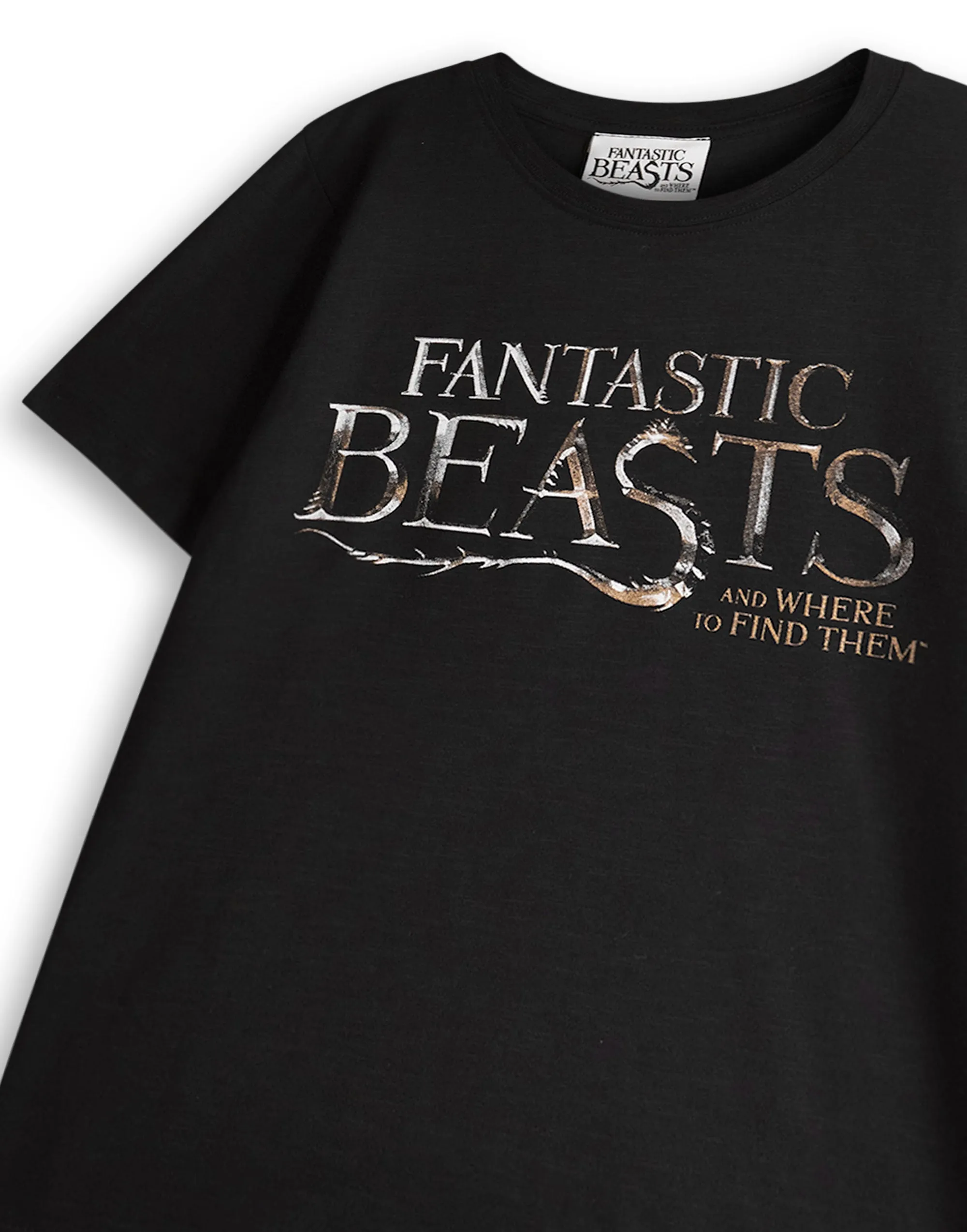 Fantastic Beasts And Where To Find Them Boys Black Short Sleeved T-Shirt