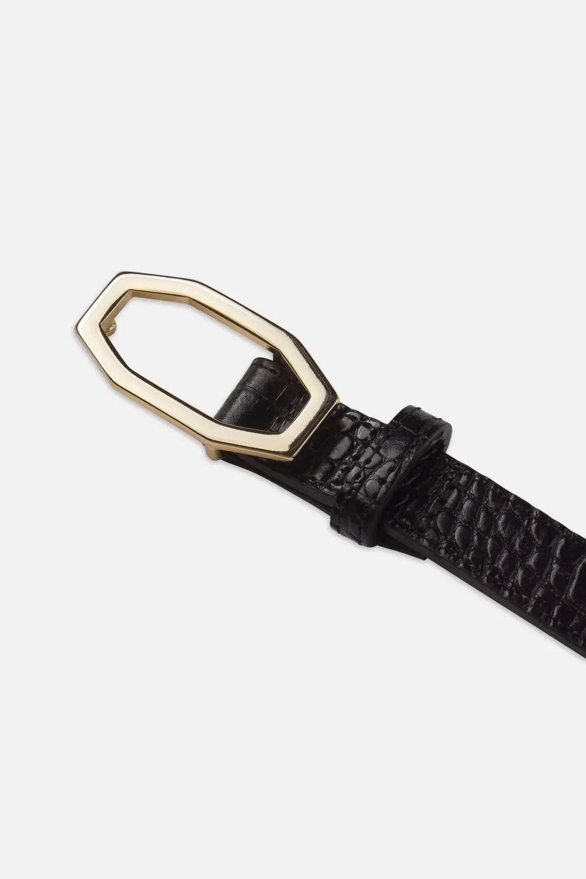 Frame - Angular Buckle Belt (Black)