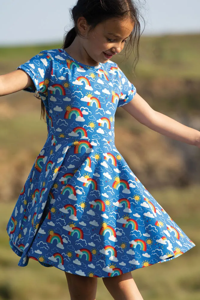 Frugi Rainbow Skies Spring Skater Dress