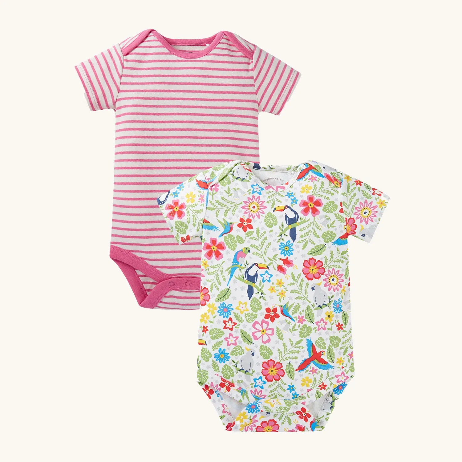 Frugi Super Special Body 2-Pack - Tropical Birds