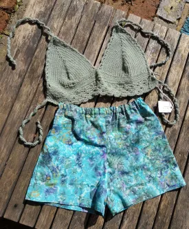 Girls, cute sun suit set, festival bralette and shorts to fit age up to 5