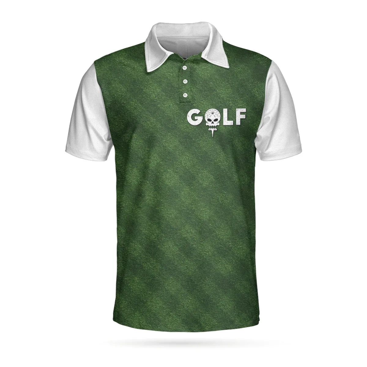 Golf Green Background Polo Shirt, Classic Green Golf Shirt For Men, Cool Gift For Golfers Coolspod