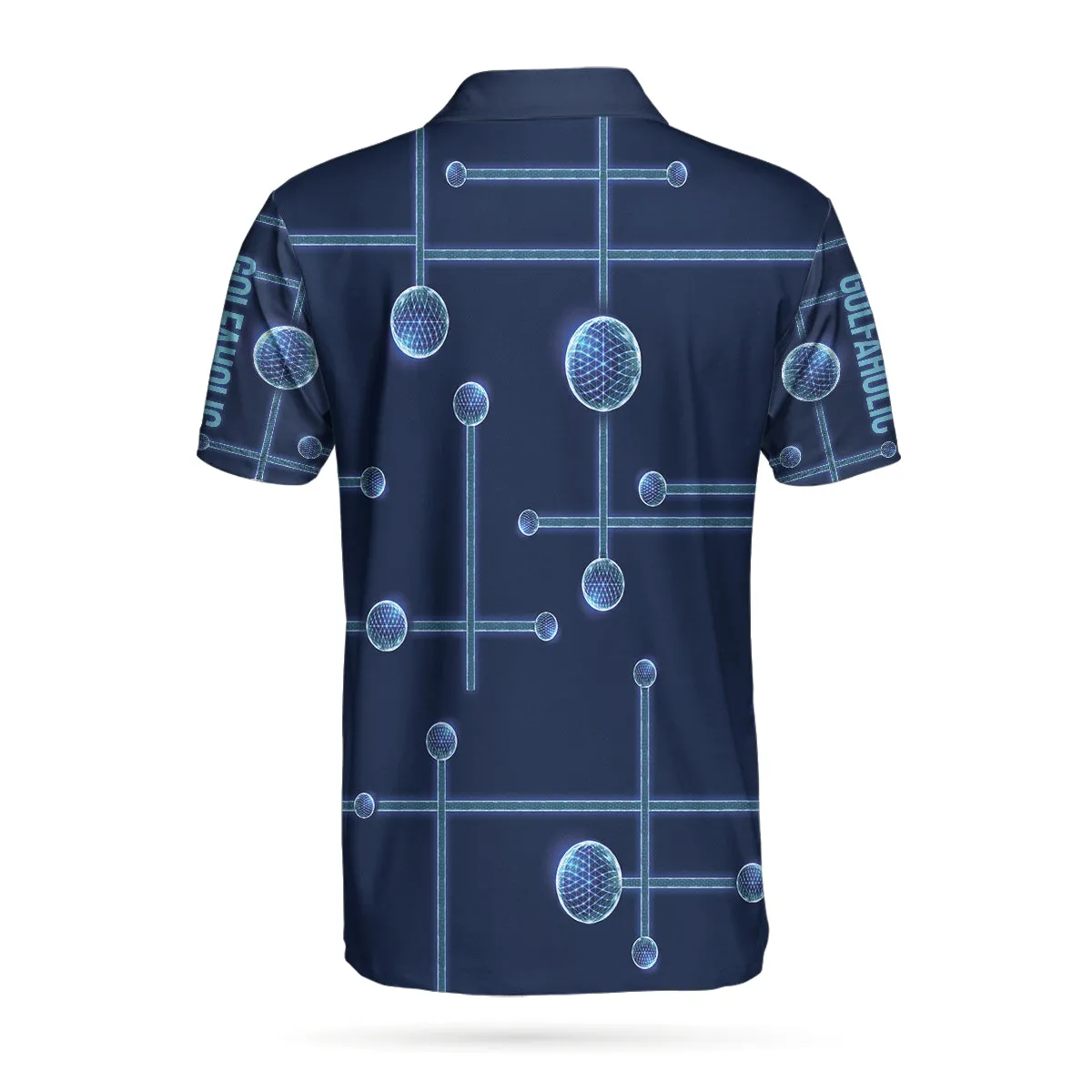 Golfaholic Geometric Golf Ball Low Poly Design Polo Shirt, Digital Golf Polo Shirt, Best Golf Shirt For Men Coolspod