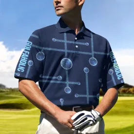 Golfaholic Geometric Golf Ball Low Poly Design Polo Shirt, Digital Golf Polo Shirt, Best Golf Shirt For Men Coolspod