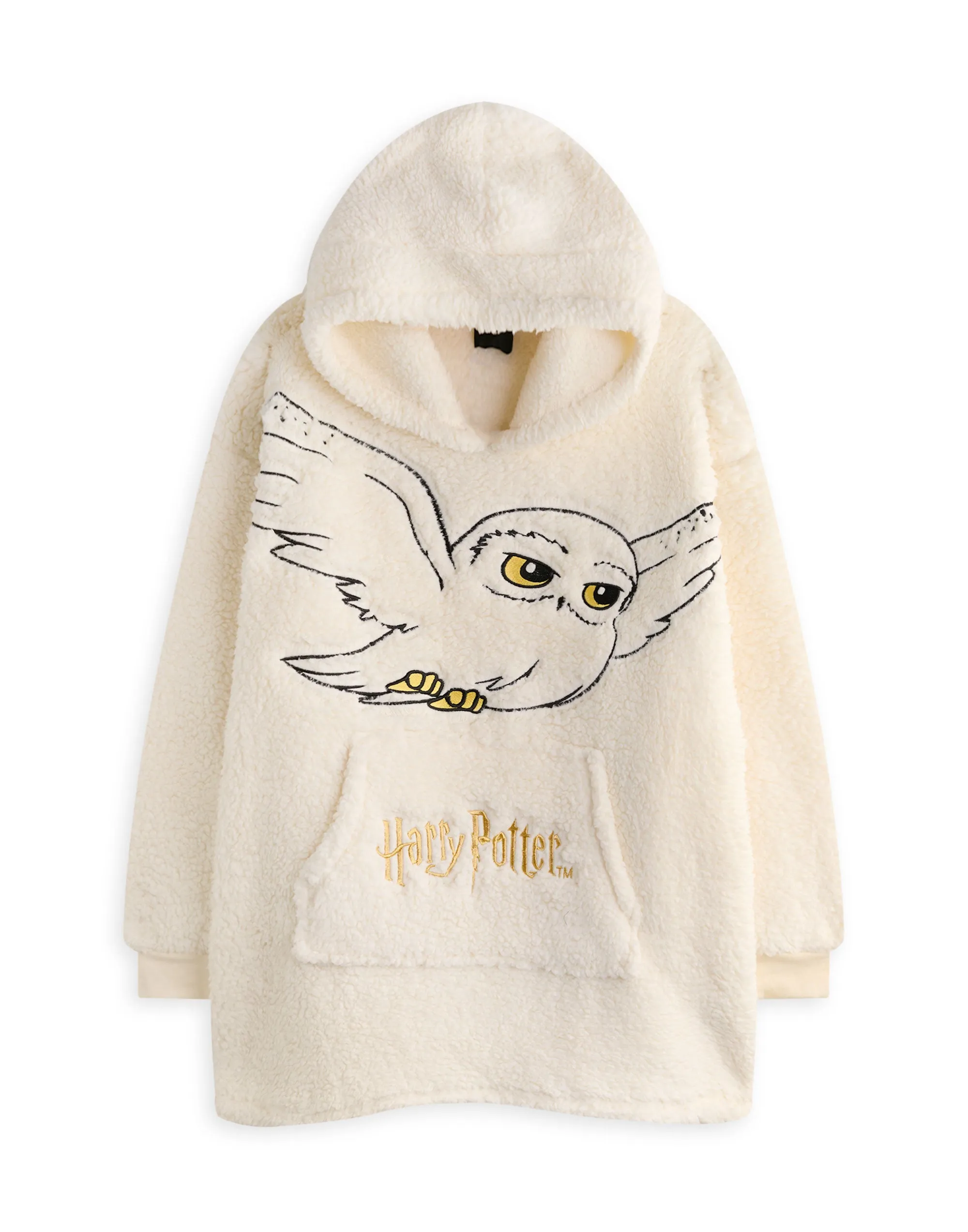 Harry Potter Hedwig Girls Beige Blanket Hoodie