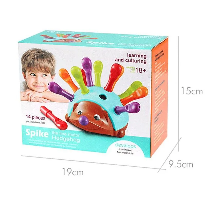 Hedgehog Insert Puzzle Building Concentration Coordination Kids Learning Toys