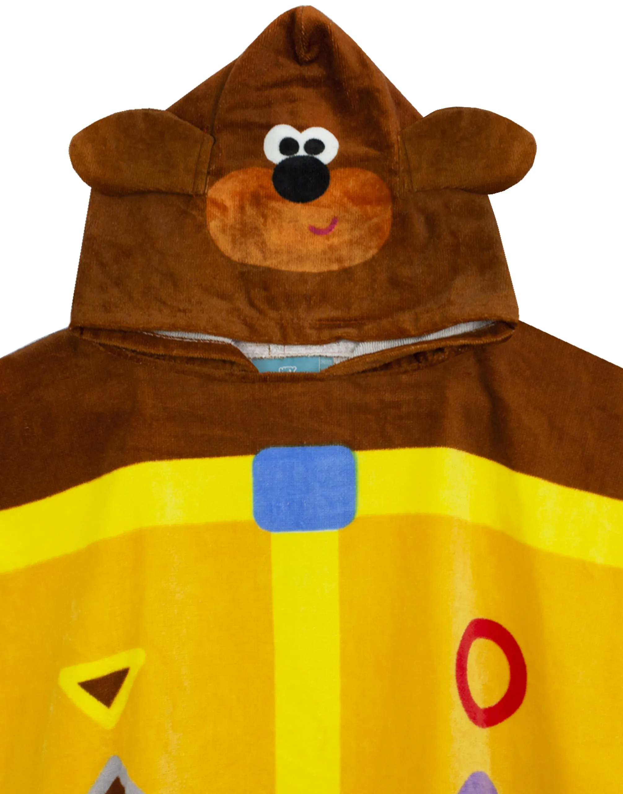 Hey Duggee Duggee 3D Novelty - Dress-Up Style Boys Yellow Poncho Towel