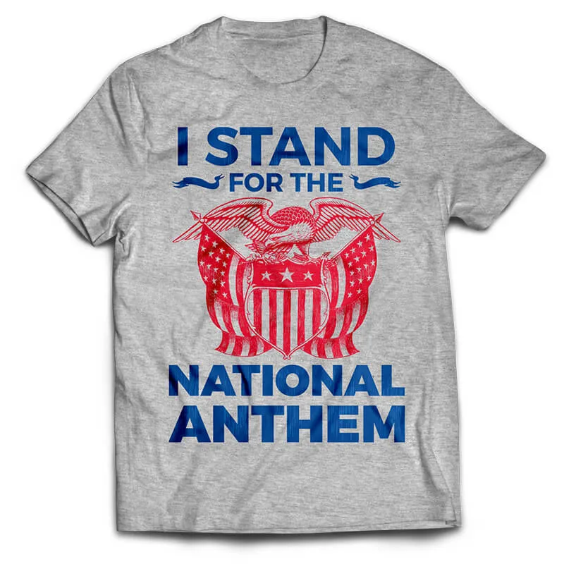 I Stand for the National Anthem Unisex T-Shirt (Distressed Lettering)