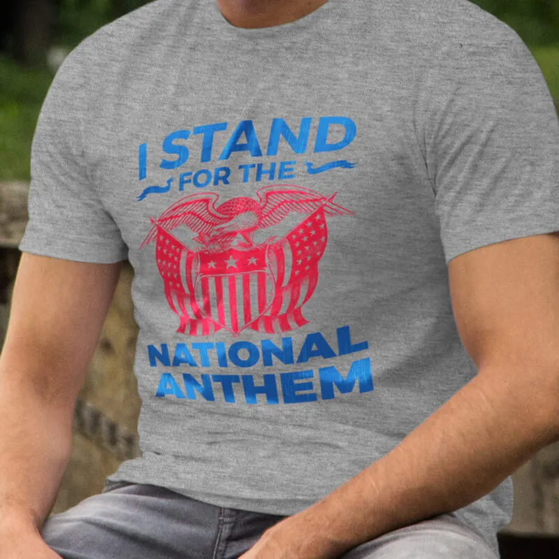 I Stand for the National Anthem Unisex T-Shirt (Distressed Lettering)