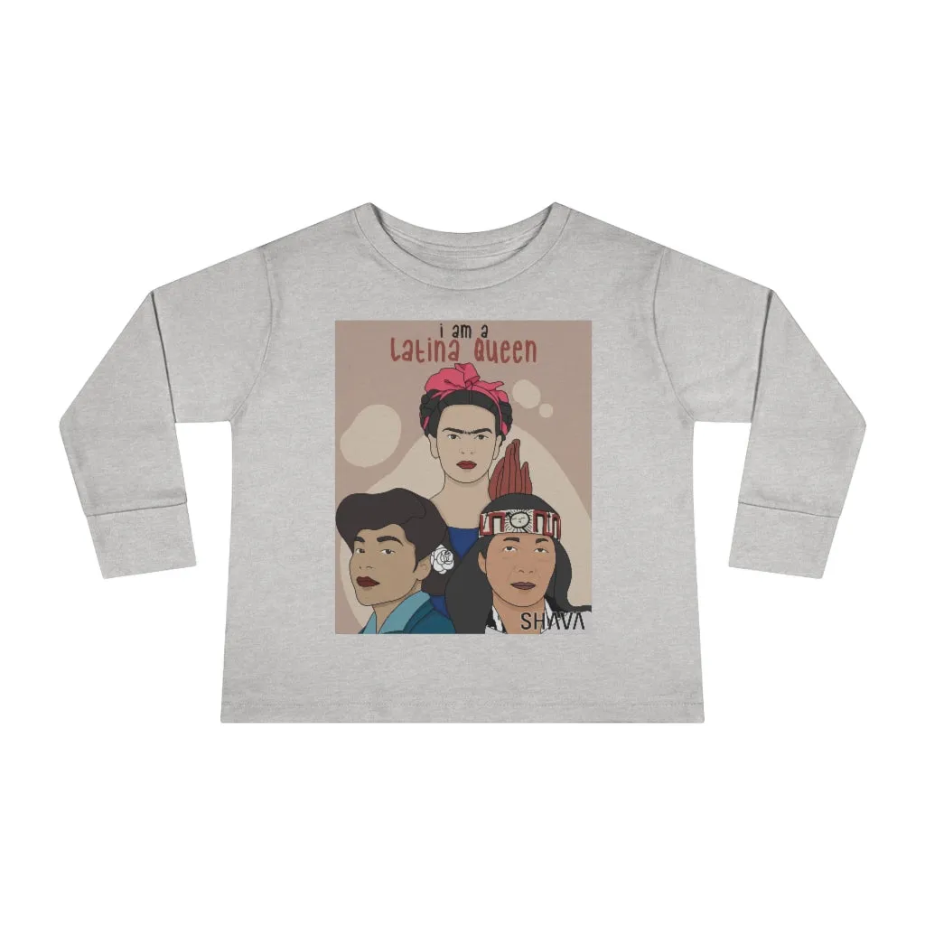 IAC  KIDS Long Sleeves Toddler Tee / I am a latina queen