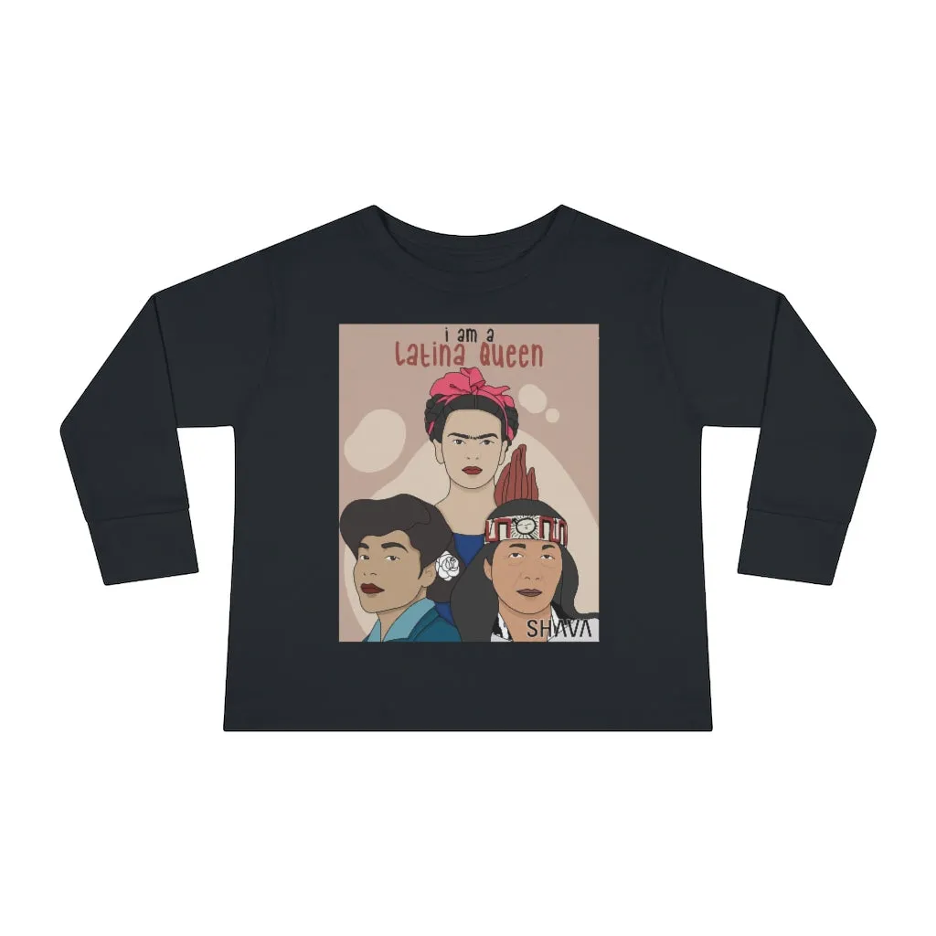 IAC  KIDS Long Sleeves Toddler Tee / I am a latina queen