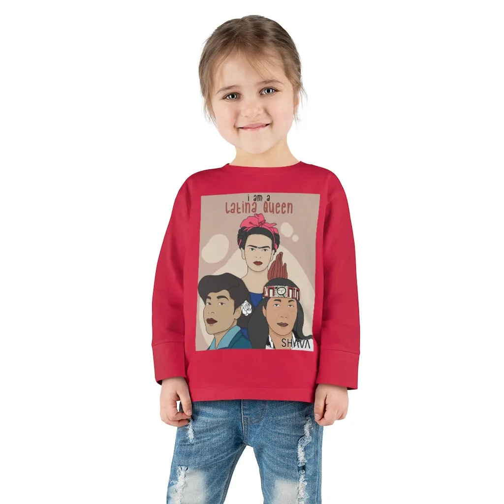 IAC  KIDS Long Sleeves Toddler Tee / I am a latina queen