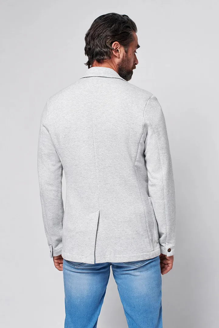 INLET KNIT BLAZER - HEATHER GREY