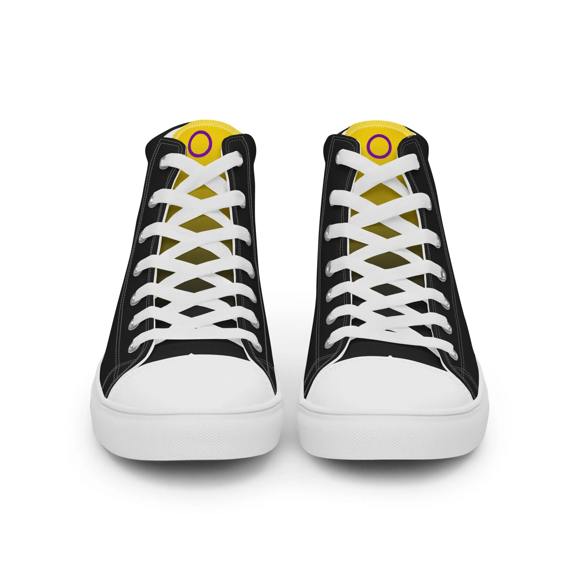 Intersex Pride Black High Top Trainers (female sizes)