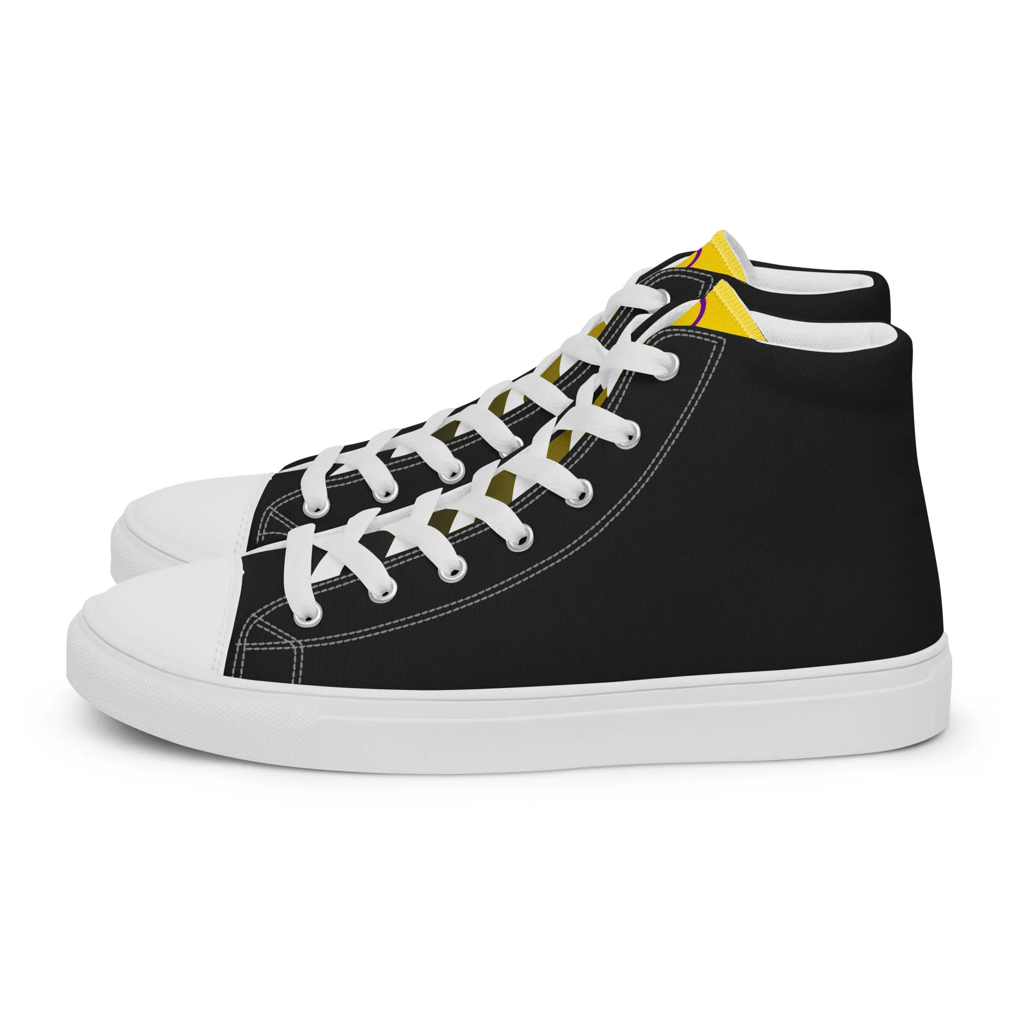 Intersex Pride Black High Top Trainers (female sizes)