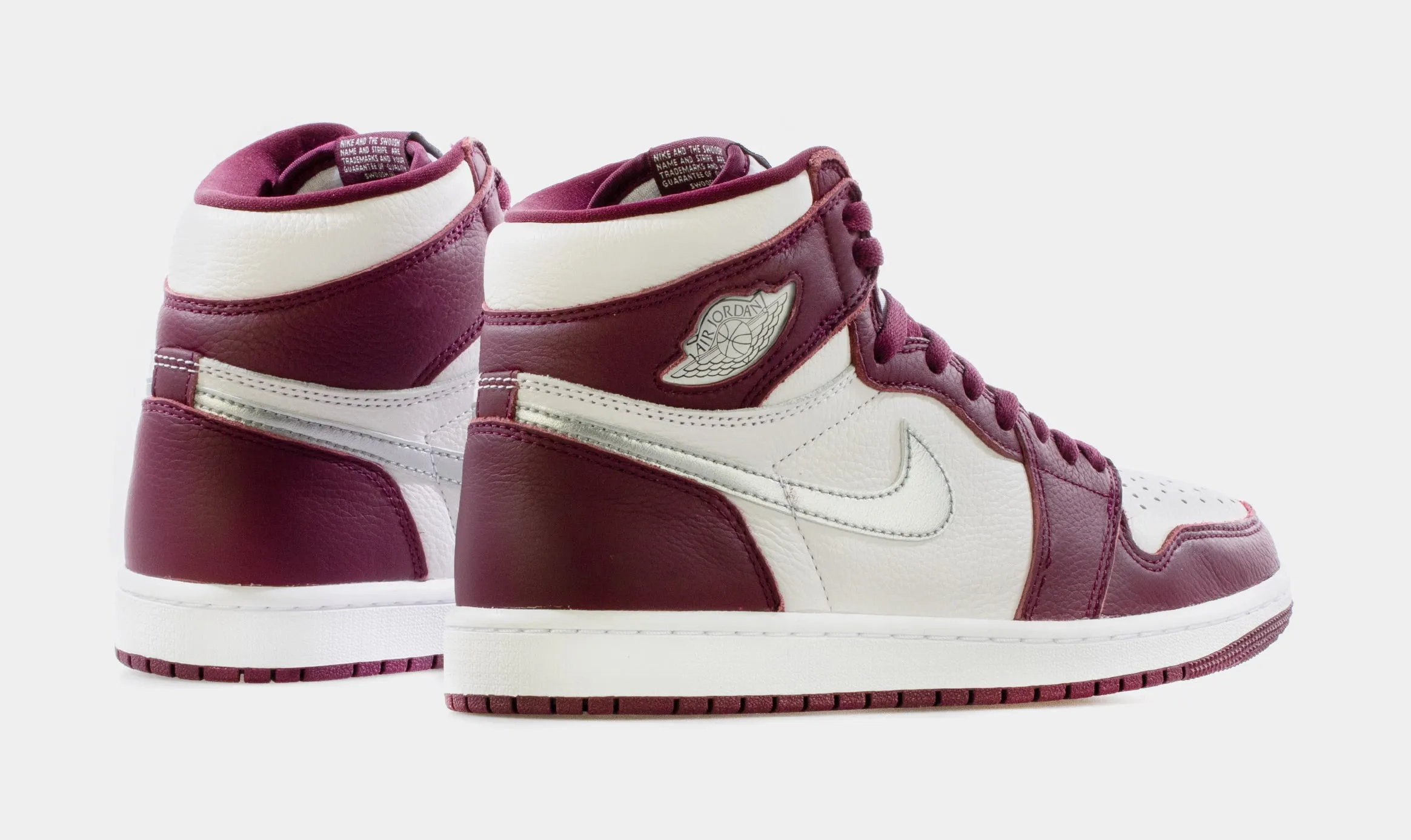 Jordan 1 High OG Bordeaux Mens Lifestyle Shoe (Bordeaux/White/Metallic Silver) Limit One Per Customer