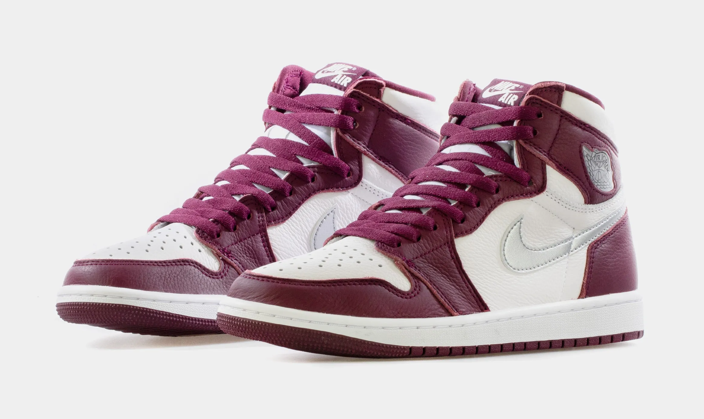 Jordan 1 High OG Bordeaux Mens Lifestyle Shoe (Bordeaux/White/Metallic Silver) Limit One Per Customer