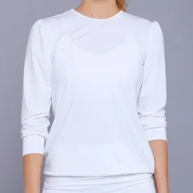 Juliette Sleeve Top (white)