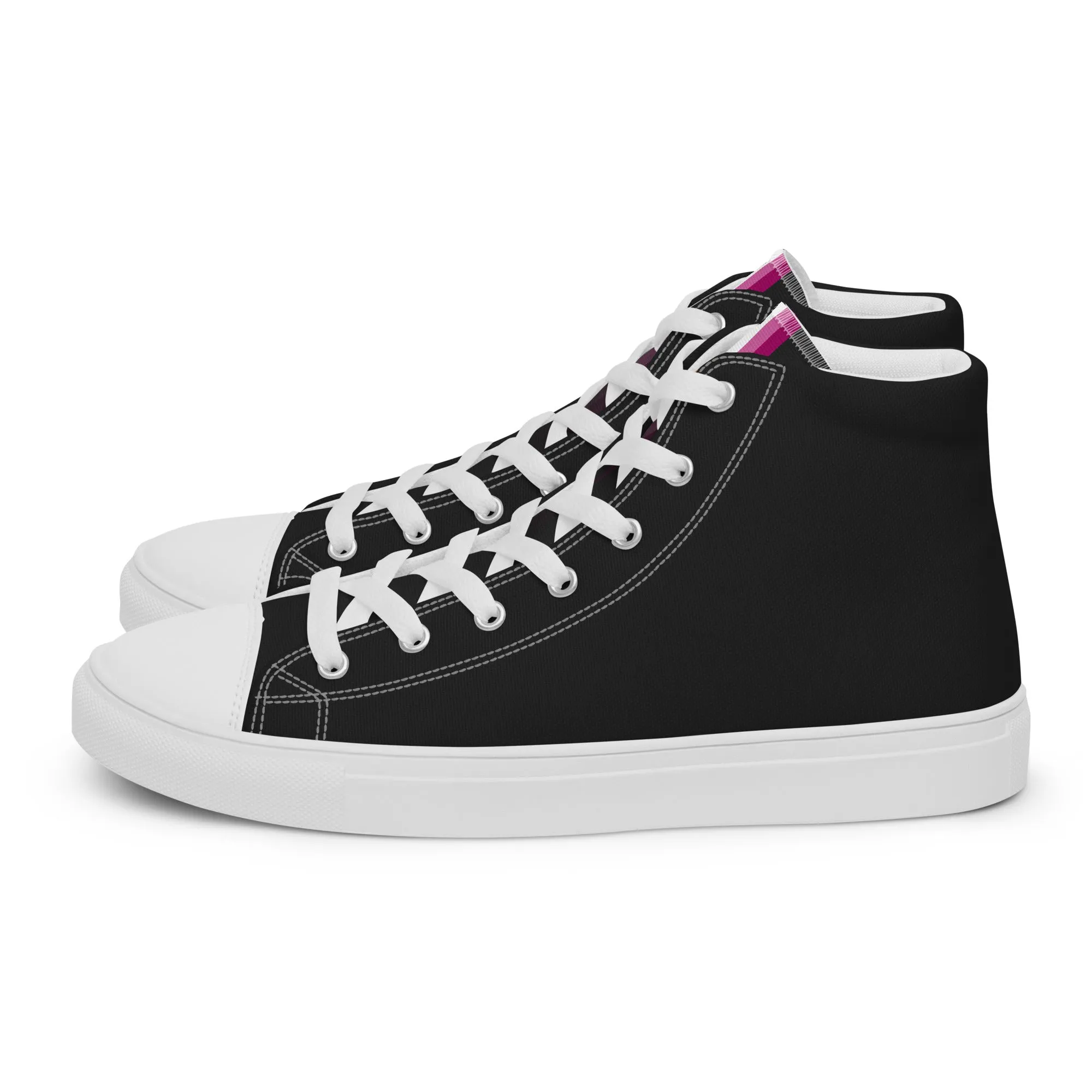 Lesbian Pride Black High Top Trainers (female sizes)