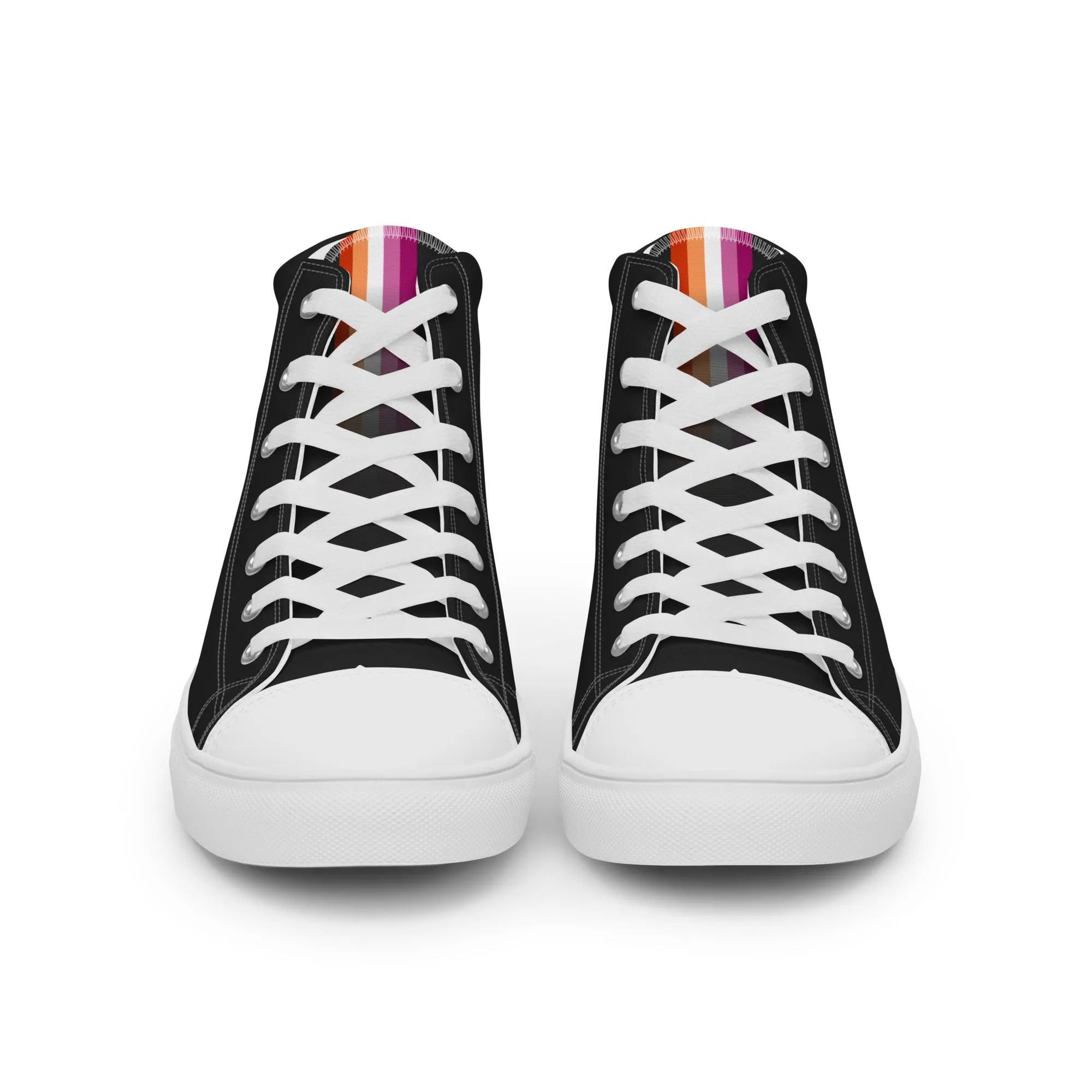 Lesbian Pride Black High Top Trainers (female sizes)