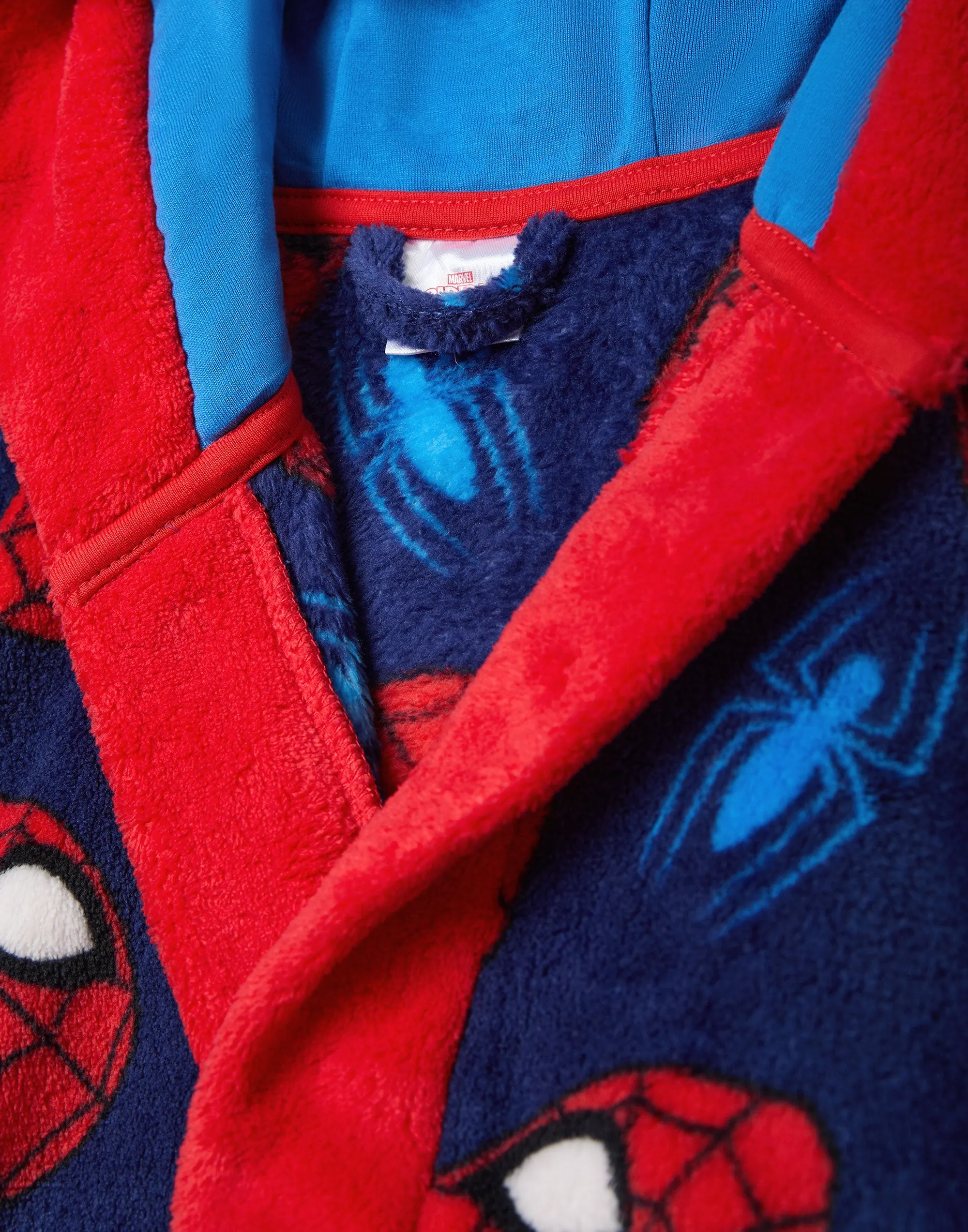 Marvel All Over Print Boys Red Hooded Bathrobe