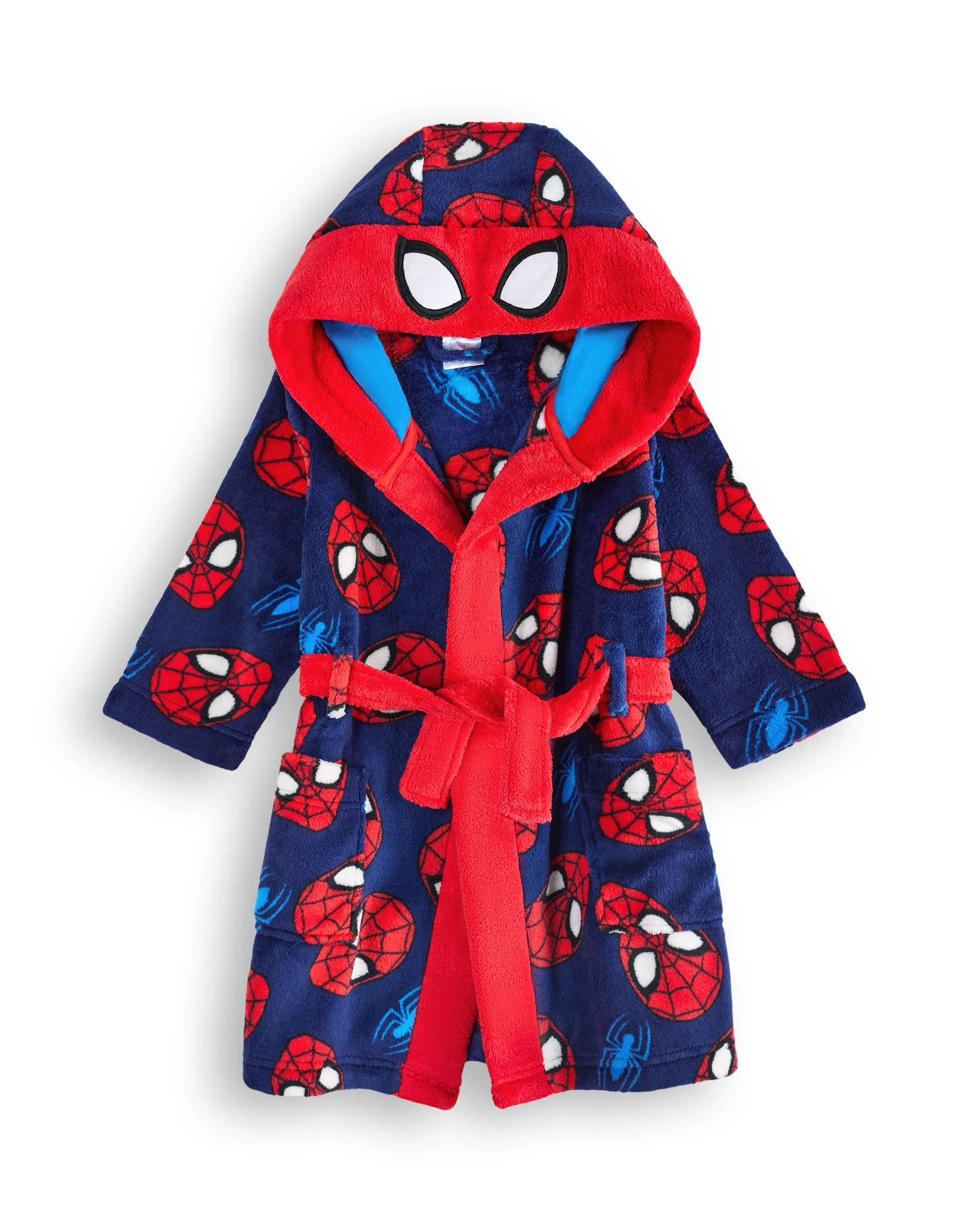 Marvel All Over Print Boys Red Hooded Bathrobe