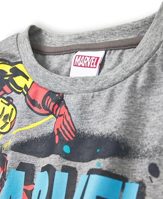 Marvel Avengers Boys Grey Graphic T-Shirt