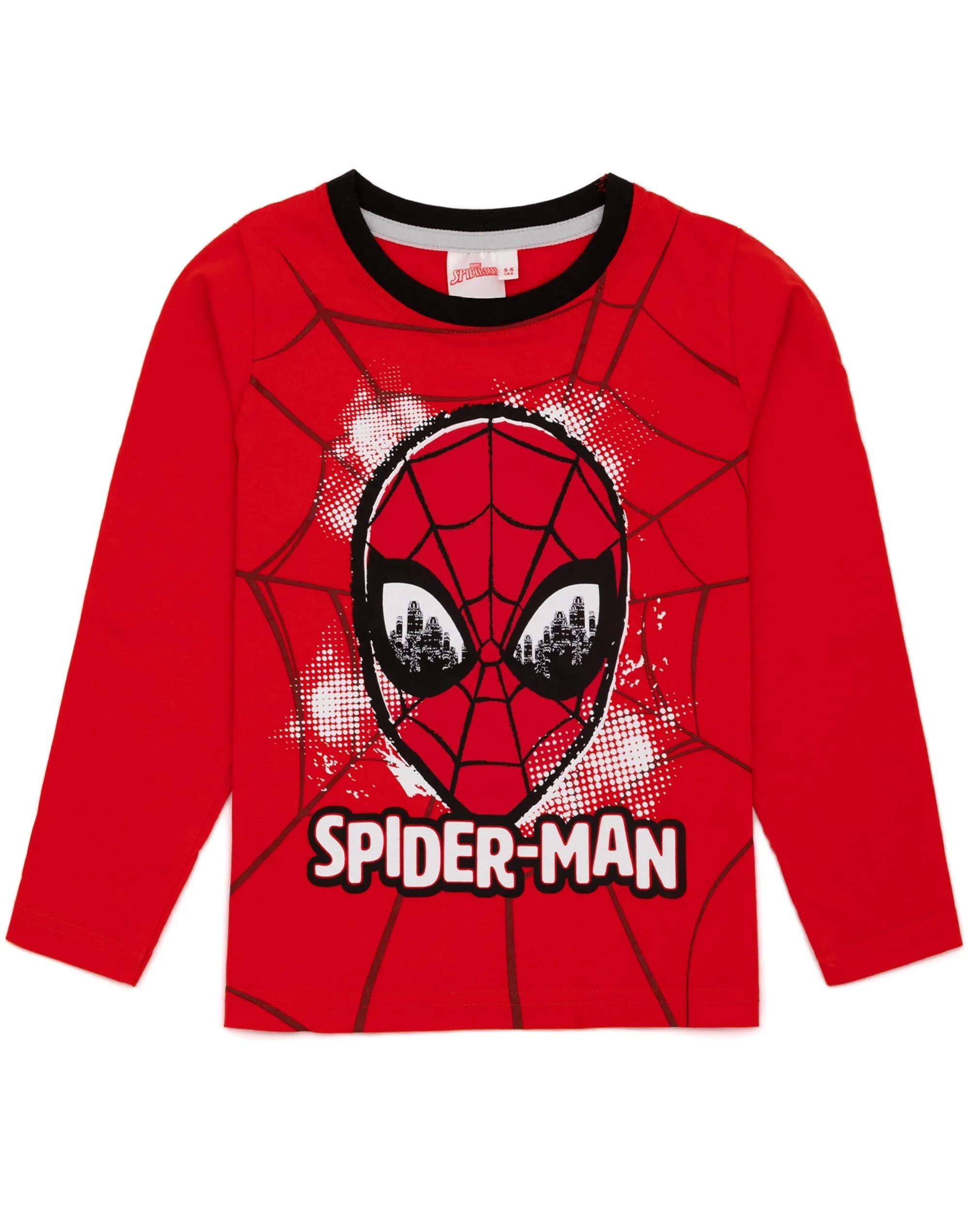 Marvel Spider-Man Boys Red Long Sleeve Long Leg Pyjama Set