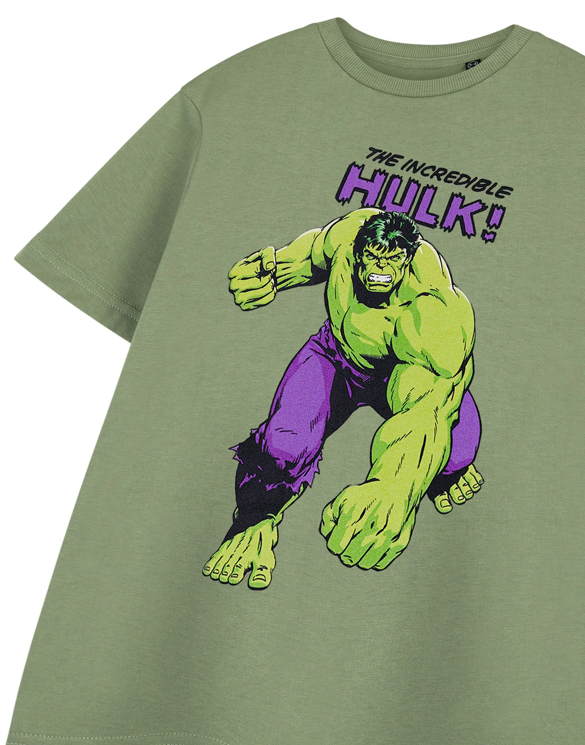 Marvel The Hulk Boys Green Short Sleeved T-Shirt