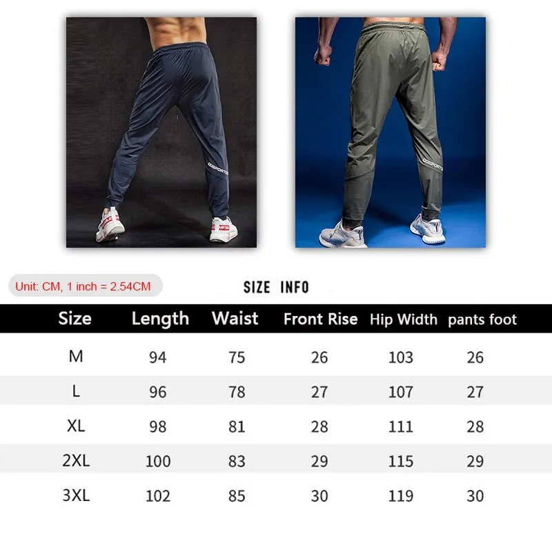 Men Sport Pants Long Running Pants Fitness Gym Tights Men Workout Trousers Sports Leggings Quick Dry Jogging Pants Men