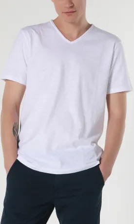 Men V-Neck T-Shirt COLIN'S (White)