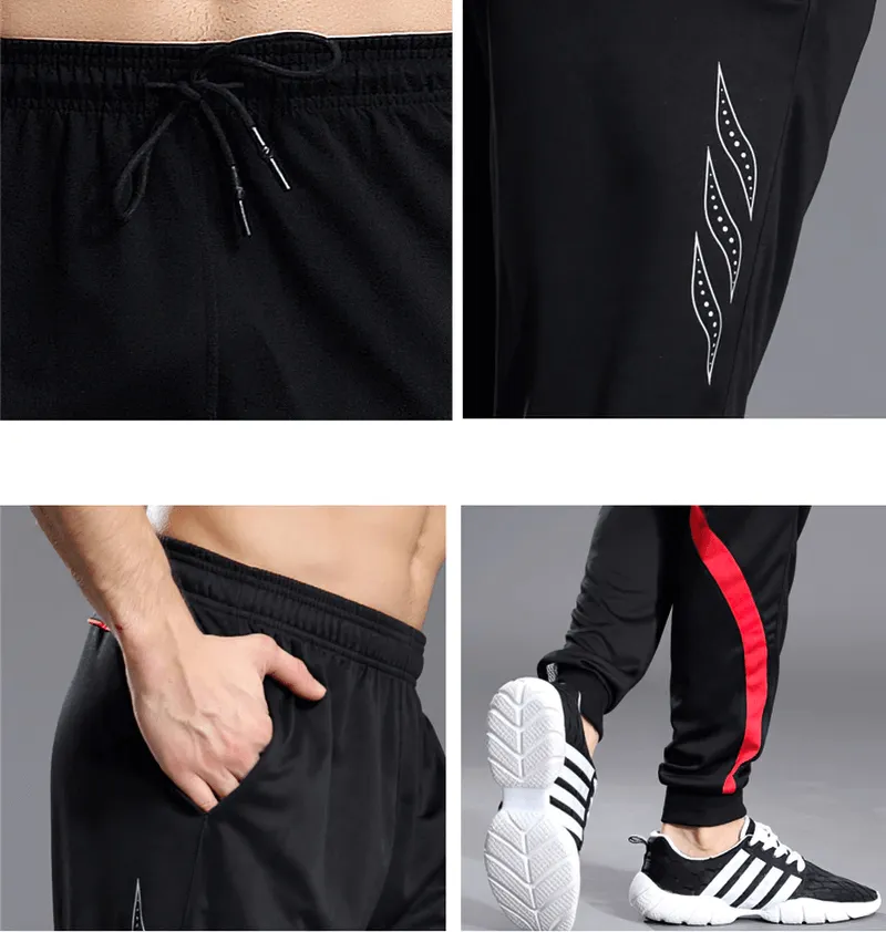 Men's Running Sports Pants With Zipper Pockets - SF0442